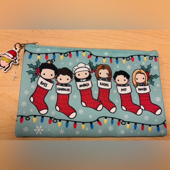 NEW Friends Television Series Christmas Themed Canvas Case With Zipper. - Picture 3 of 9